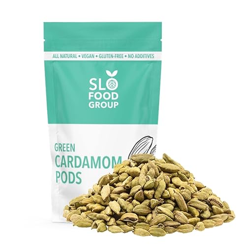 Slofoodgroup Cápsulas de cardamomo verde especia de cardamomo natural 2 onzas