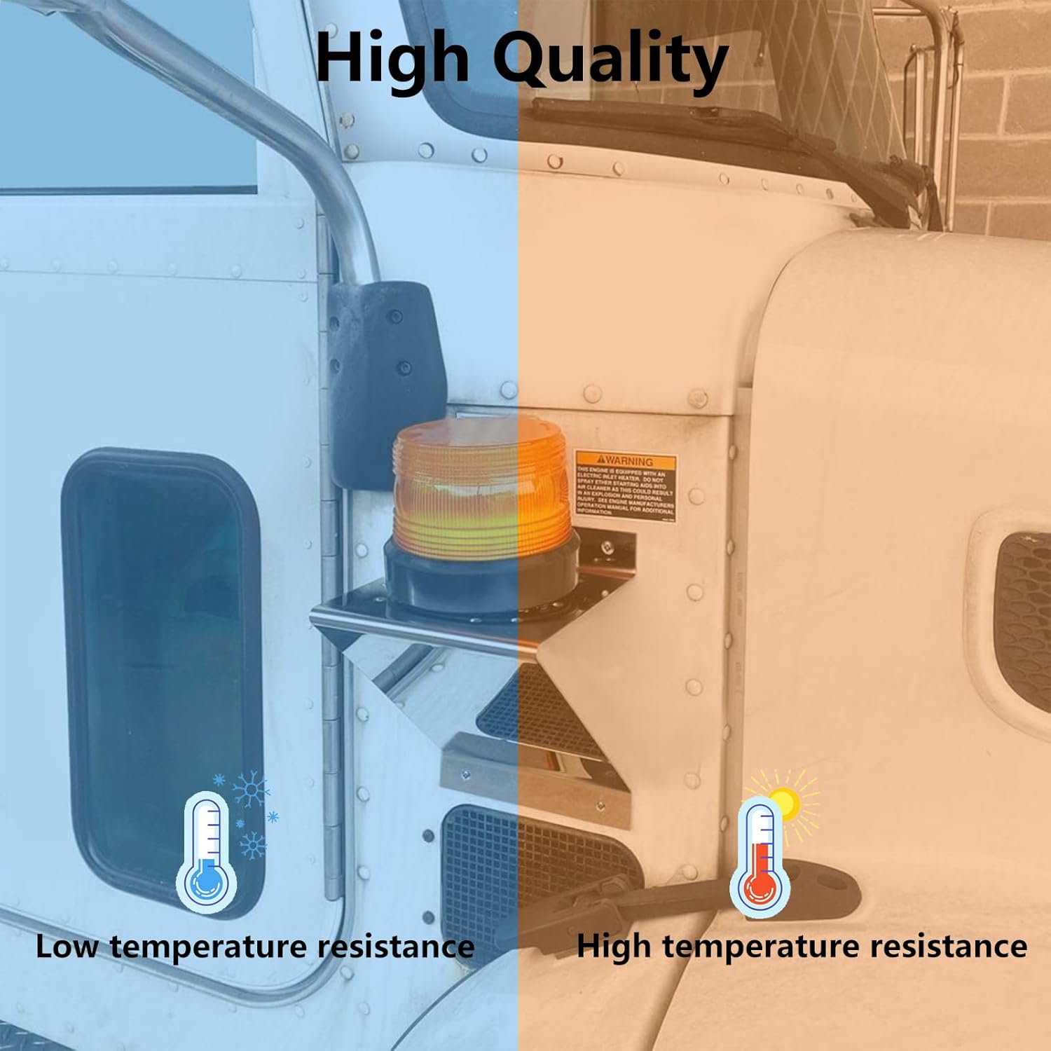 Stainless Steel Light Mount Bracket Fit for Semi Trucks Trailers Flood Spot LED Work Strobe and Warning Lights, 2 Pack