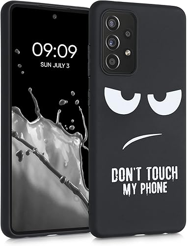 Miniatura 1 de kwmobile Funda de silicona TPU compatible con Samsung Galaxy A52  A52 5G  A52s 5G - Funda suave - contorno de viaje blanconegro