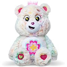 Basic Fun Care Bears 35 cm Medium Plush - Blossom Heart Bear Eco Friendly - Soft Cuddly Toy for Children and Collectors - Suitable for Girls and Boys 4