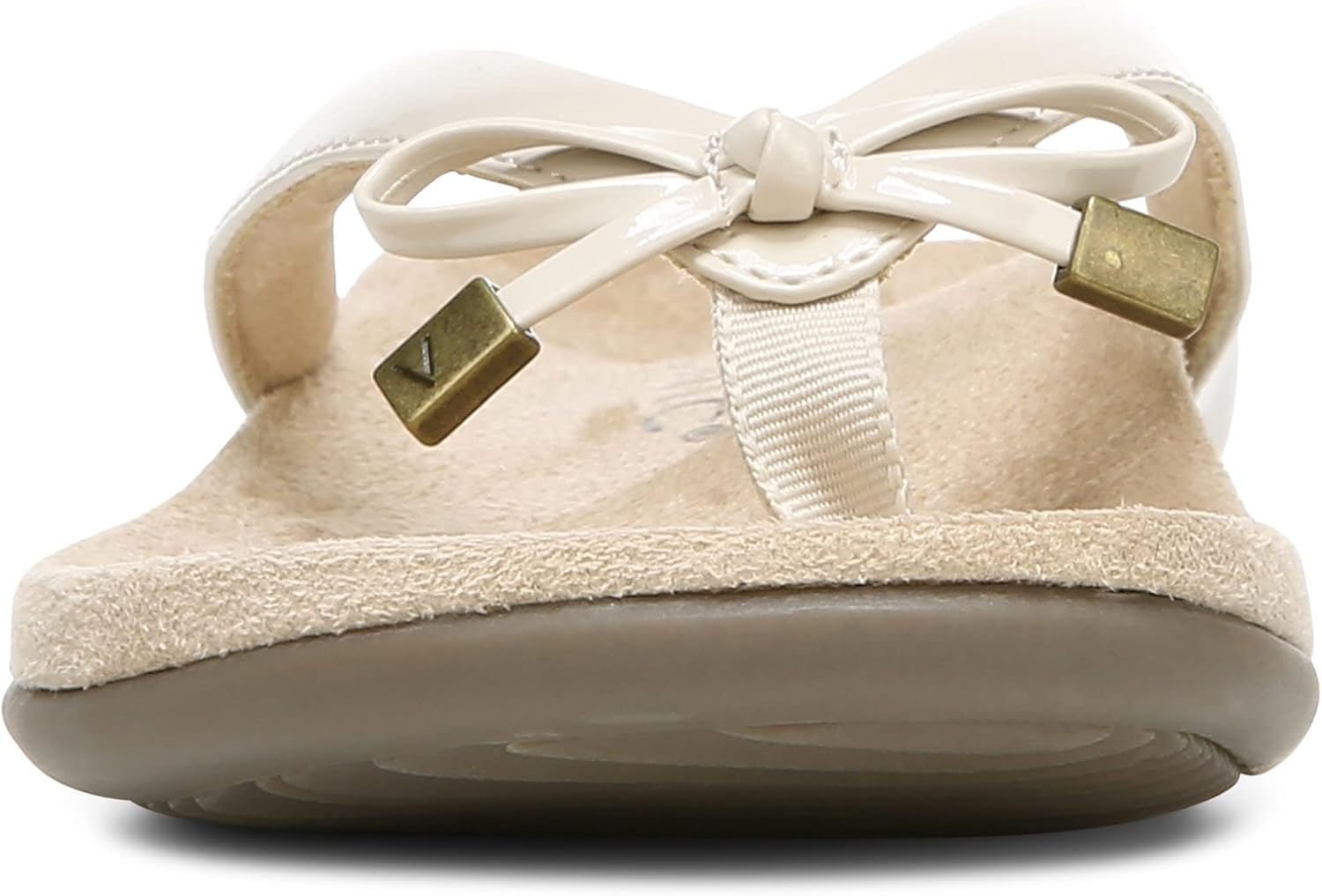 Vionic Women's Rest Bella Toe Post Sandal- Supportive Ladies Orthotic Sandals that include Three Zone Comfort with Arch Support- Flip Flop for Ladies, Medium and Wide Width Size 5-12, Cream, 4 UK - Image 7