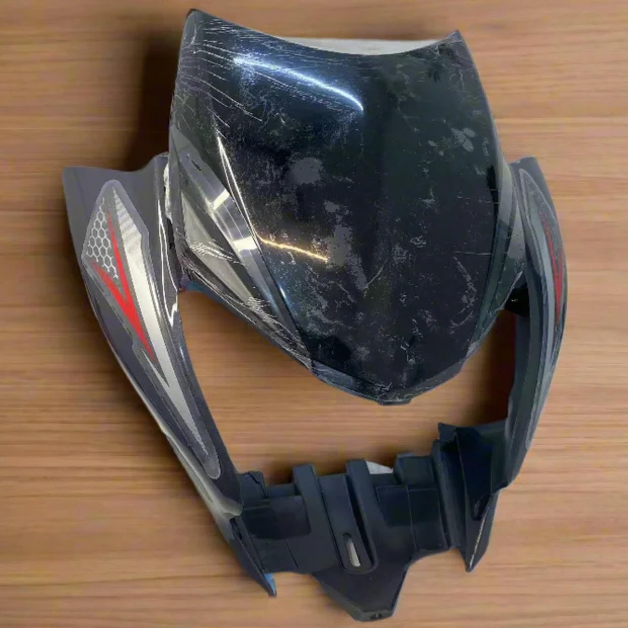 Front Visor with Wind Shield for CB Shine SP Old Model | Grey Headlight Visor Cover | Premium Replacement Body Part-image-43