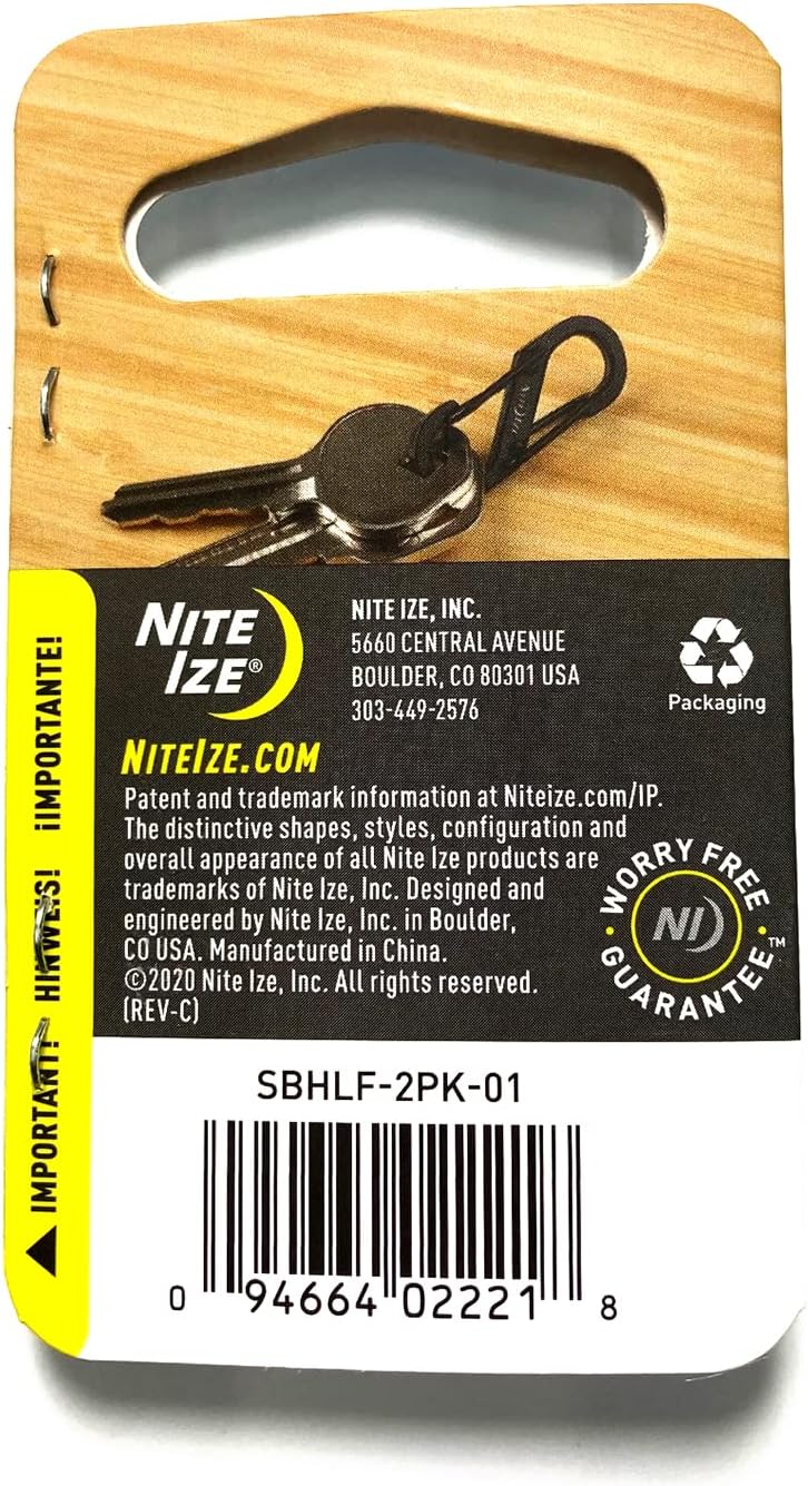 NITEIZE S-Biner Stainless Steel Carabiner #0.5, Pack of 2