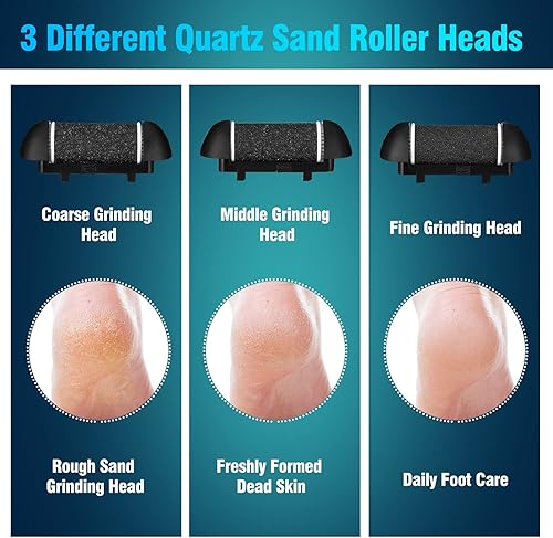 Miniatura 4 de Yooikeey - Removedor eléctrico de callos para pies, removedor eléctrico de callos para pies, removedor de piel muerta, kit de pedicura 16 en 1 para