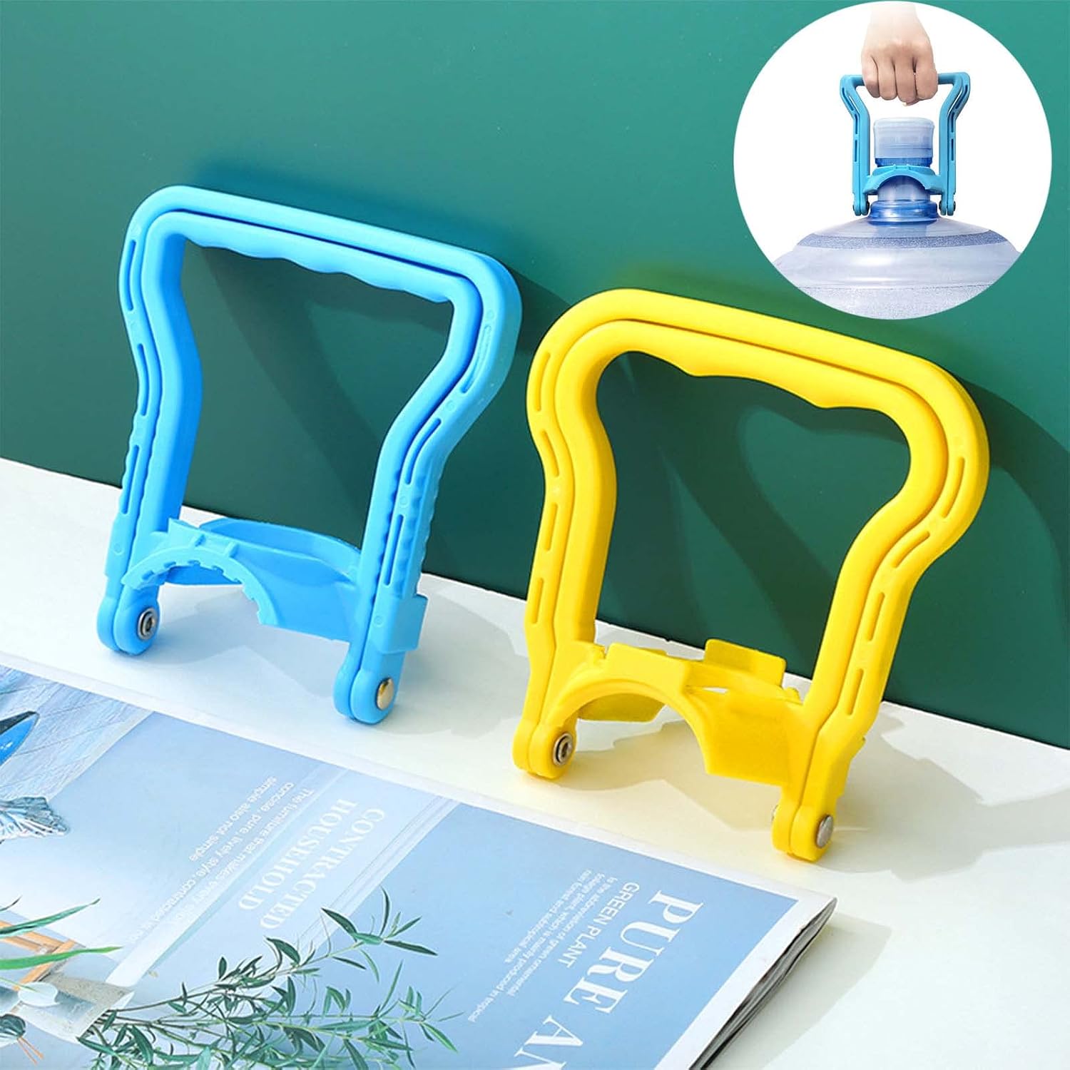 LiXiongBao 2 Pack 5 Gallon Water Bottle Handle,Heavy-Duty Water Jug Holder for Easy Carrying, Dual-Mode Design (Single/Dual-Person Lift), Ergonomic Grip image 4