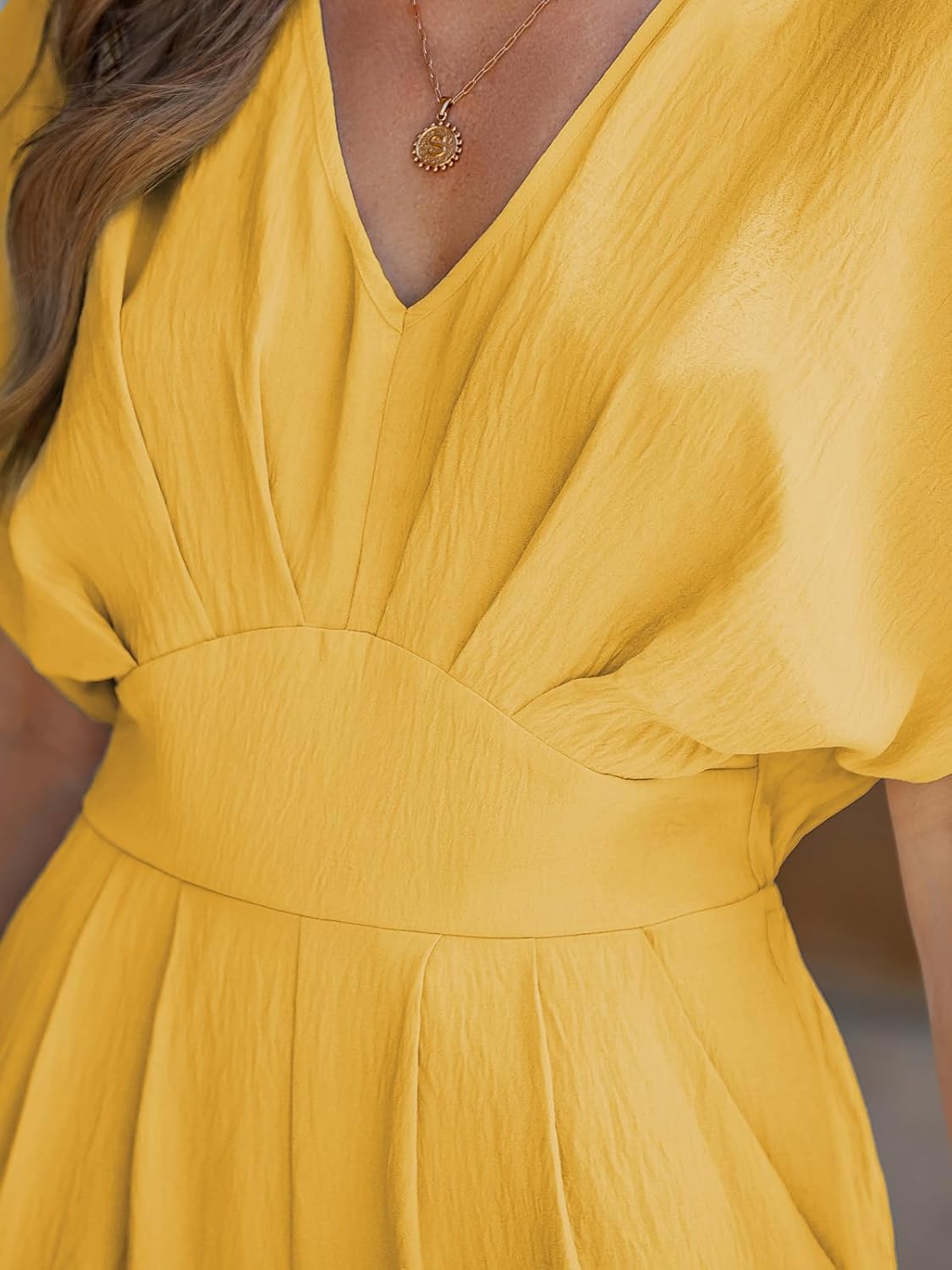 CUPSHE One Piece Jumpsuits for Women Casual Summer V Neck Batwing Sleeve Wide Leg Elegant Overalls Sexy Vacation Outfits - Image 6