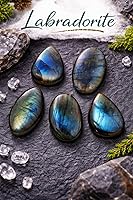 Vista 3 de 5pcs, Bulk Natural Gemstone Cabochon, Polished Flatback Stone, Wholesale Loose Cabs Supply, DIY Jewelry Making, Chakra Healing Crystal, Birthstone