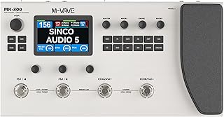 DaierTek Guitar & Bass Multi Effects Pedal, Electric Guitar Effects with 3.5’’ Display and 11 Modules, Vocal Effects Processor for 160 Presets, 120 Amp Models, Bluetooth, for Live, Studio & Practice