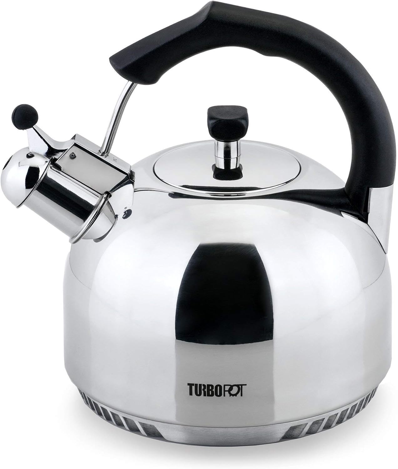 FreshAir™ Rapid Boil Stainless Steel 2.5 qt. Tea Kettle by Turbo Pot®, Time-and-Energy Saving Cookware for Gas Stove