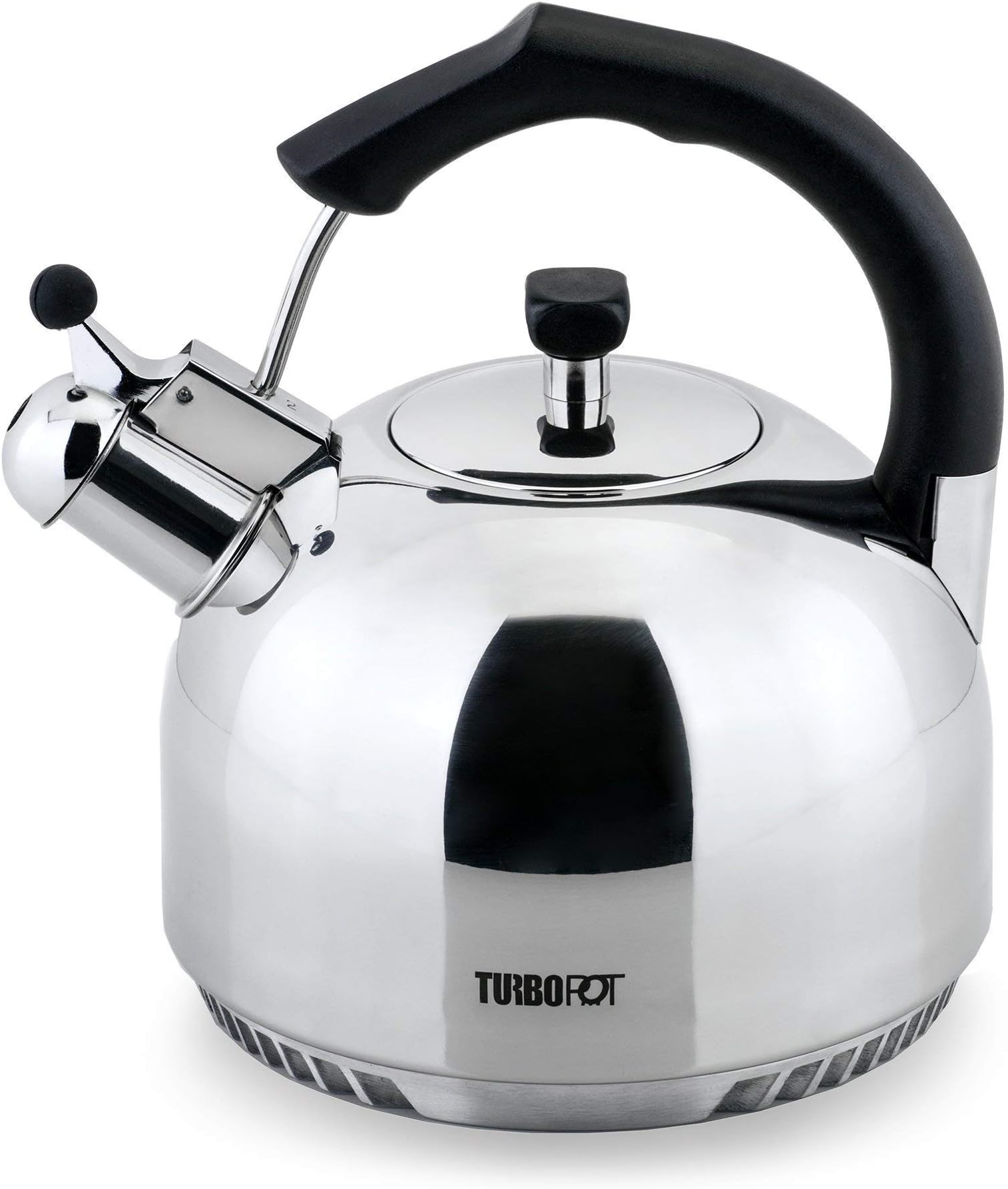 FreshAir™ Rapid Boil Stainless Steel 2.5 qt. Tea Kettle by Turbo Pot®, Time-and-Energy Saving Cookware for Gas Stove
