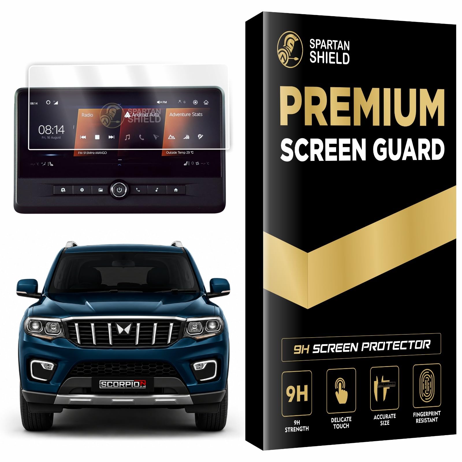 Spartan Shield [2 PACK] Screen Guard for MAHINDRA SCORPIO N 2026 FACELIFT || 12.3 Inch Infotianment Touchscreen + Instrument Cluster Protector || Z8S, Z8, Z8T & Z8L Models || Car Display Accessories [Not Tempered Glass] (Scoprio N [12" Info+Speedo] 2026) — Amazon image 10