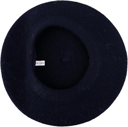 Miniatura 9 de Sombrero a calcetines mezcla de lana francés Beret para hombres y mujeres en colores lisos