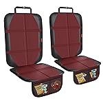 XHYANG Car Seat Protector,2 Pack Automotive Seat Protectors Baby Carseat Pad Waterproof Durable 600D Fabric for Child Baby Car Seat Mat Vehicle Pet Cover 2 Storage Pockets (Wine Red)
