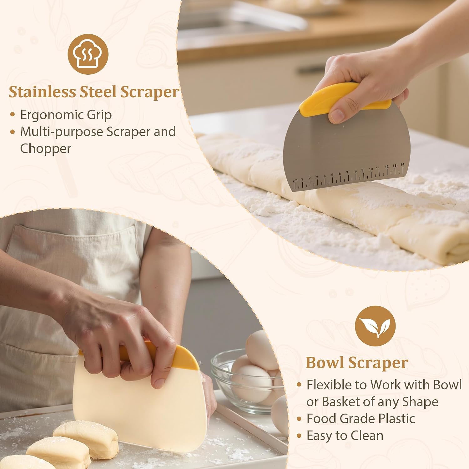 Sourdough Banneton Starter Kit,10" Round&11" Oval Bread Proofing Baskets | Mepple Cotton Rope Basket Supplies with Liners&Covers,Bread Lame,Dough Whisk,Bowl,Stainless Scraper,Brush for Home Bakers