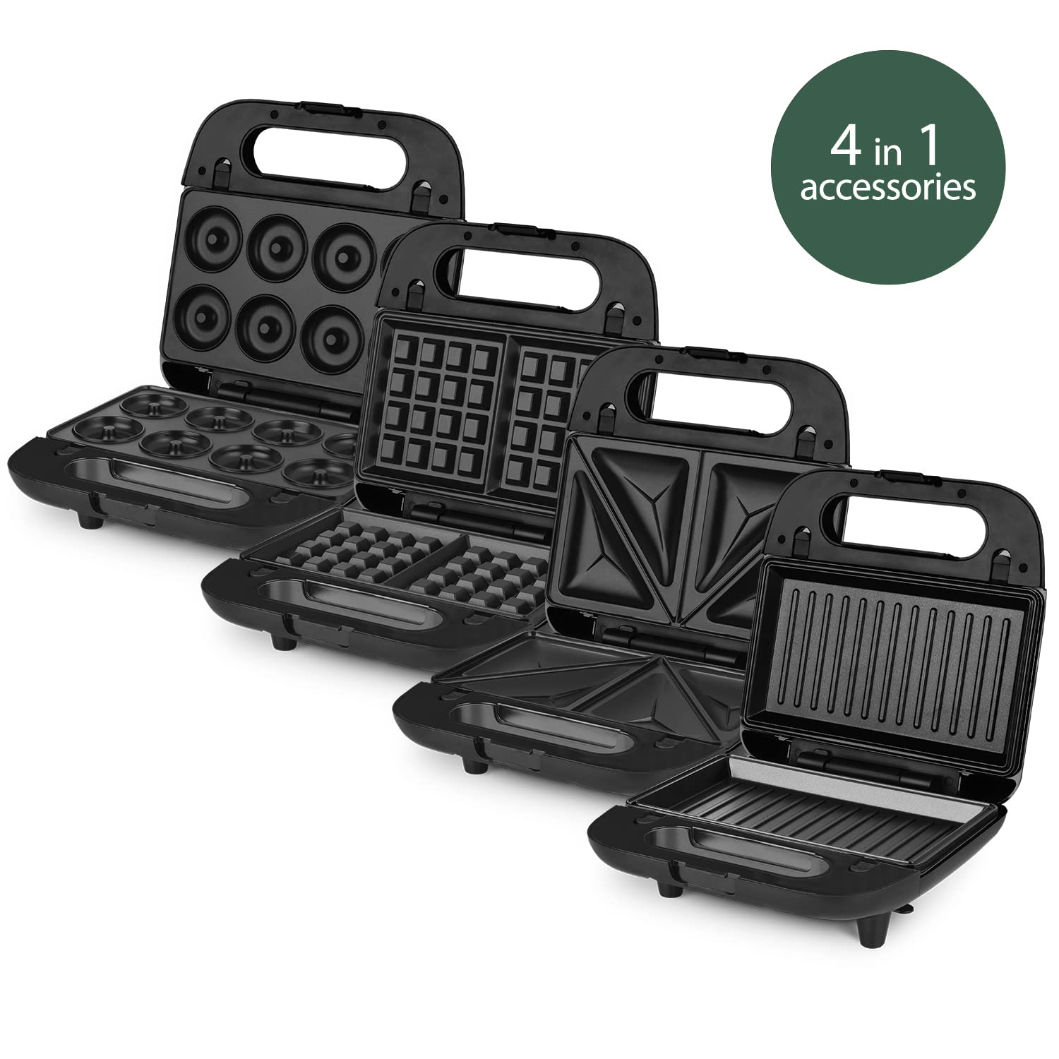 Tosti- En Wafelijzer Greenchef Greenchef 3-In-1 Grill Sandwich/Waffle/Panini Maker Pink