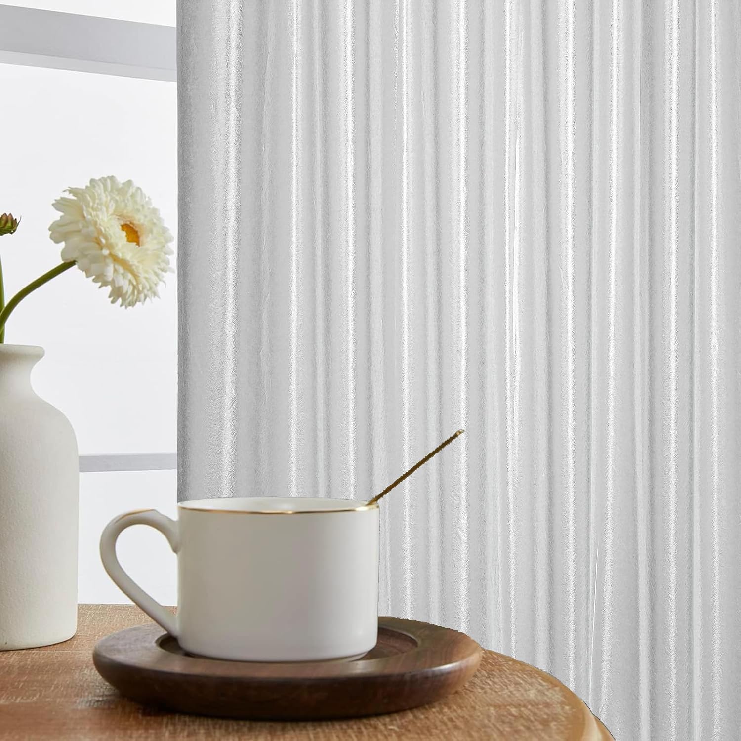 Waterproof Curtain for Shower Window Vinyl Plastic Privacy Short Shower Curtain with Hooks, Inside Small Shower Window Curtains for Bathroom,Frosted, 36x24 image 4