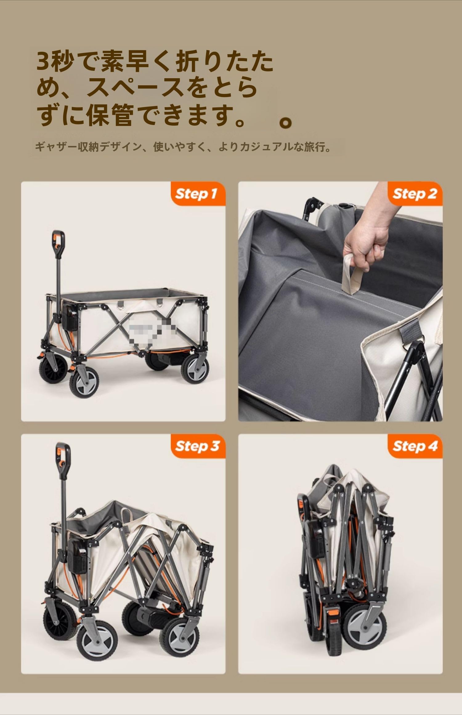 キャリーワゴン ワンタッチ折り畳み式 Amazon.co.jp: 電動キャリーワゴン 折りたたみ式 アウトドア