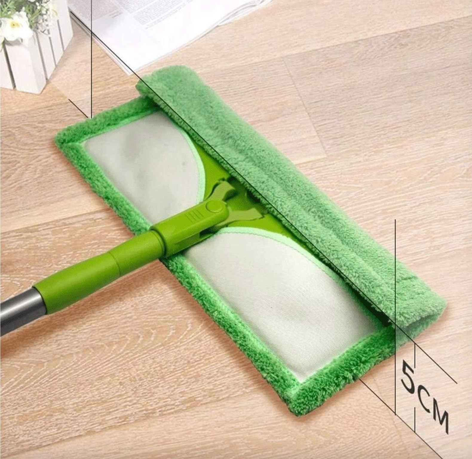 Mopa De Limpieza Fregona para Pisos De Madera Dura con Mango De Acero Inoxidable Y Extensión para El Hogar, La Cocina Y Todas Las Superficies del Piso Hogar Cocina