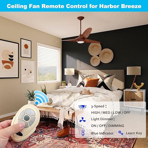 Miniatura 3 de Ventilador de techo Control remoto y receptor Kit completo HD5+FAN18R Reemplazar Hampton Bay/Harbor Breeze/Hunter/Westinghouse LED
