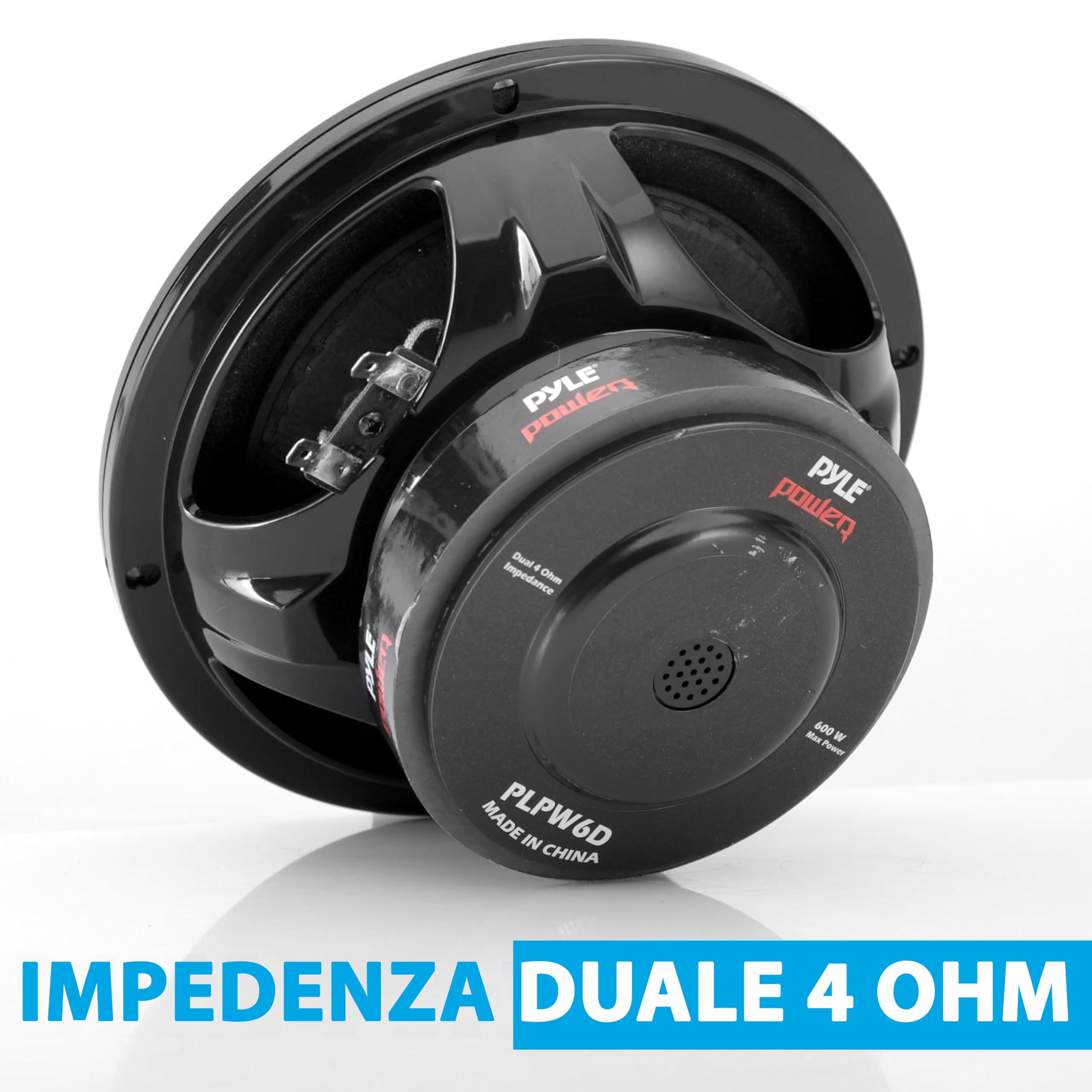 Pyle Casse Auto, Subwoofer Audio 16,5 Centimetri, 600 Watt, Cono in Carta, Impedenza 4 Ohm, Altoparlanti Auto Surround in Schiuma, per Stereo Veicolare