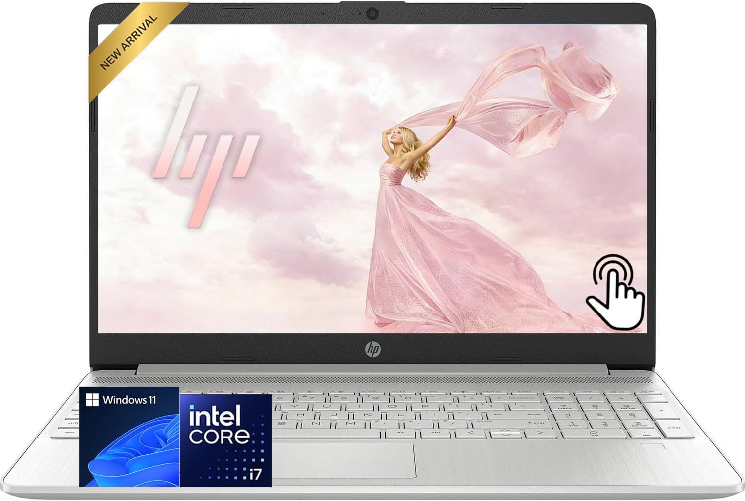 HP 15.6" FHD Touchscreen Laptop, 16GB RAM 2TB SSD, Intel Core i7-1255U (10-Core, up to 4.7 GHz), Copilot AI, 9.5H Battery, Intel Iris Xe Graphics, HDMI, Windows 11