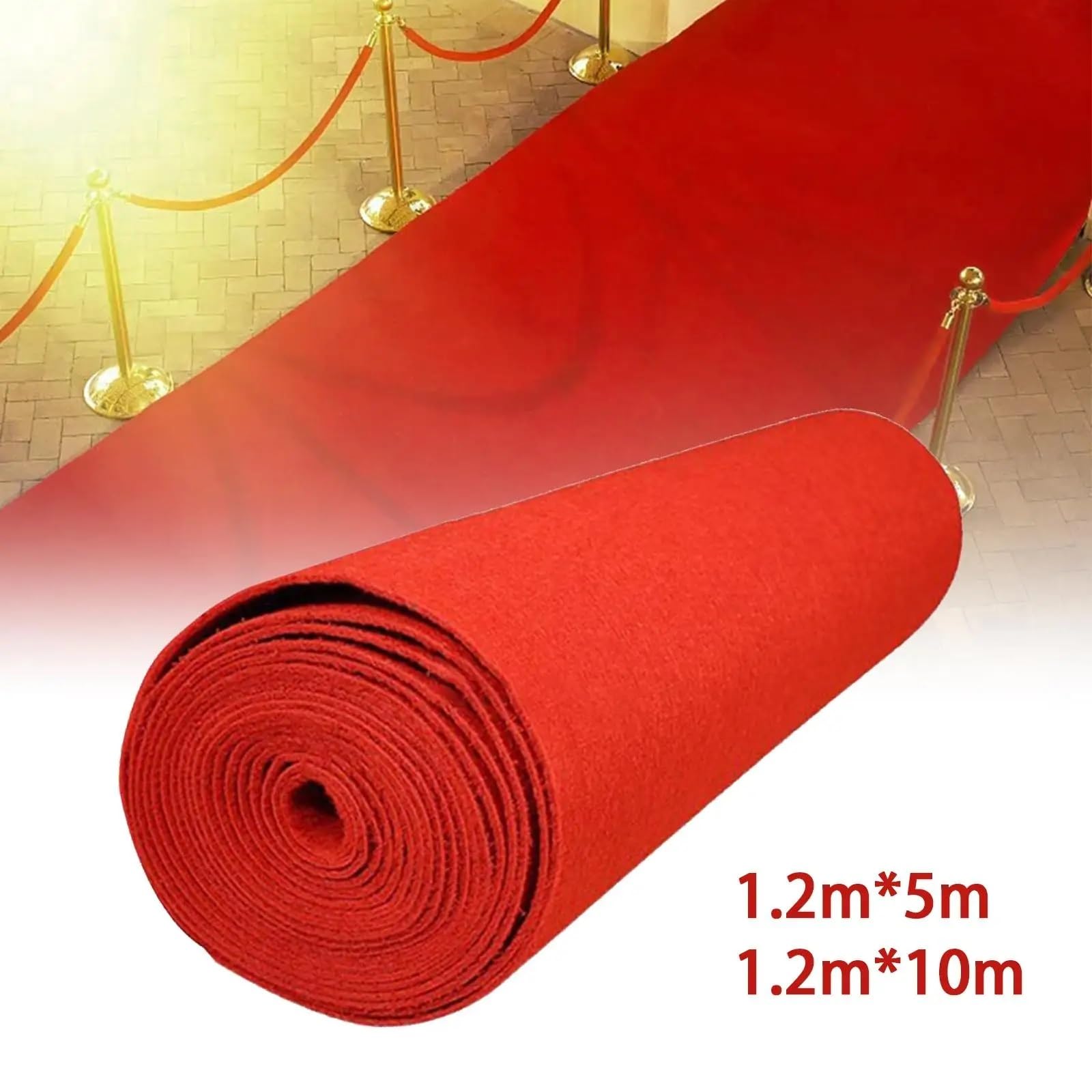 Tappeto Nuziale Bianco Runner for tappeto rosso, robusto, portatile, facile da usare, for matrimoni, for corridoi espositivi, eventi, balli di fine anno(1.2mx10m)