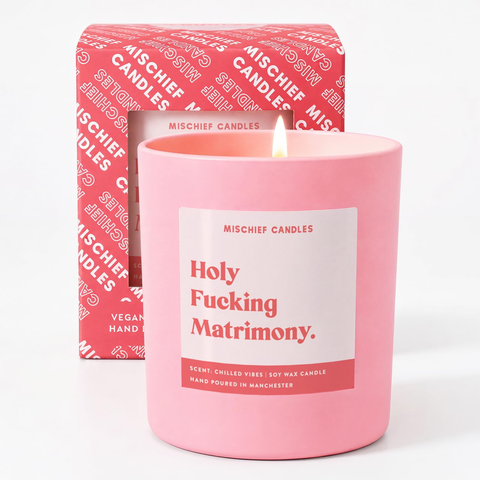 Wedding Gift for Couple – Funny Soy Candle for Bride & Groom, 50hr Burn
