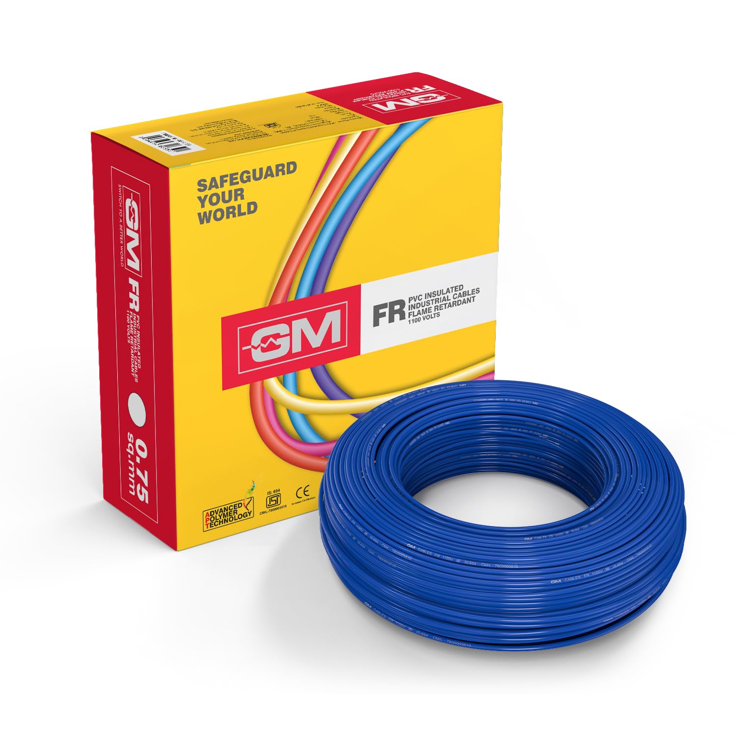 GM Flame Retardant Wire 1.5 Sq mm - 45 Meter Yellow PVC Insulated Copper Cable for House Wiring, Industrial & Automotive Use — Amazon image 11