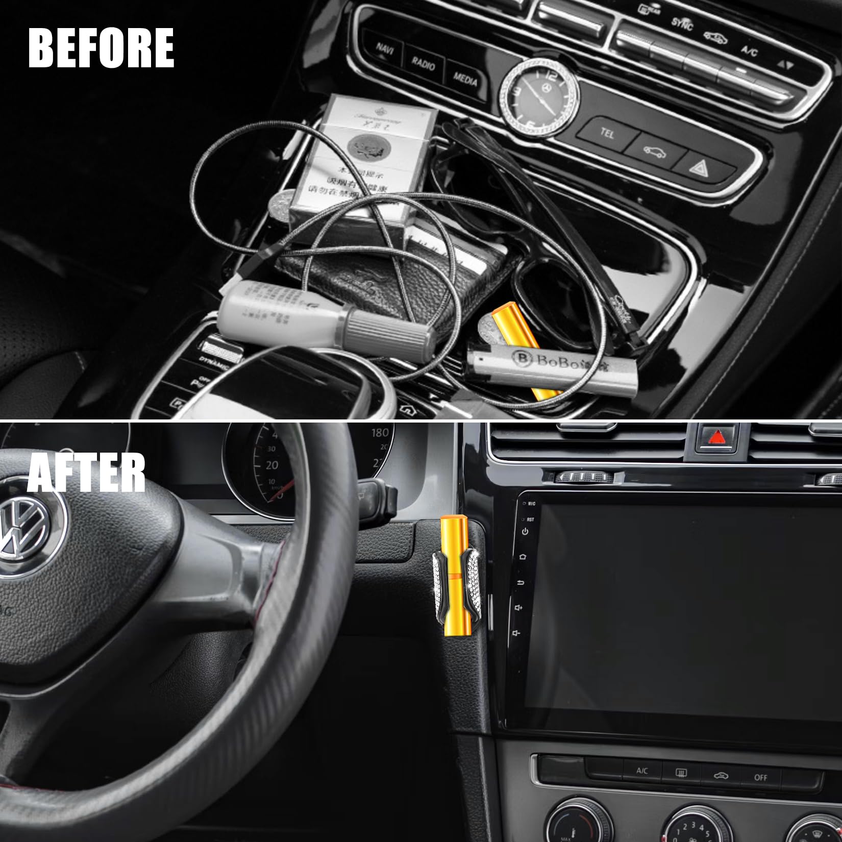 RONRYXA 2PCS Bling Chapstick Holders for Car, Silicone Lip Balm Holder for Women, Automotive Interior Accessories, Cars Decor for Women Aesthetic, Car Essentials for Girls