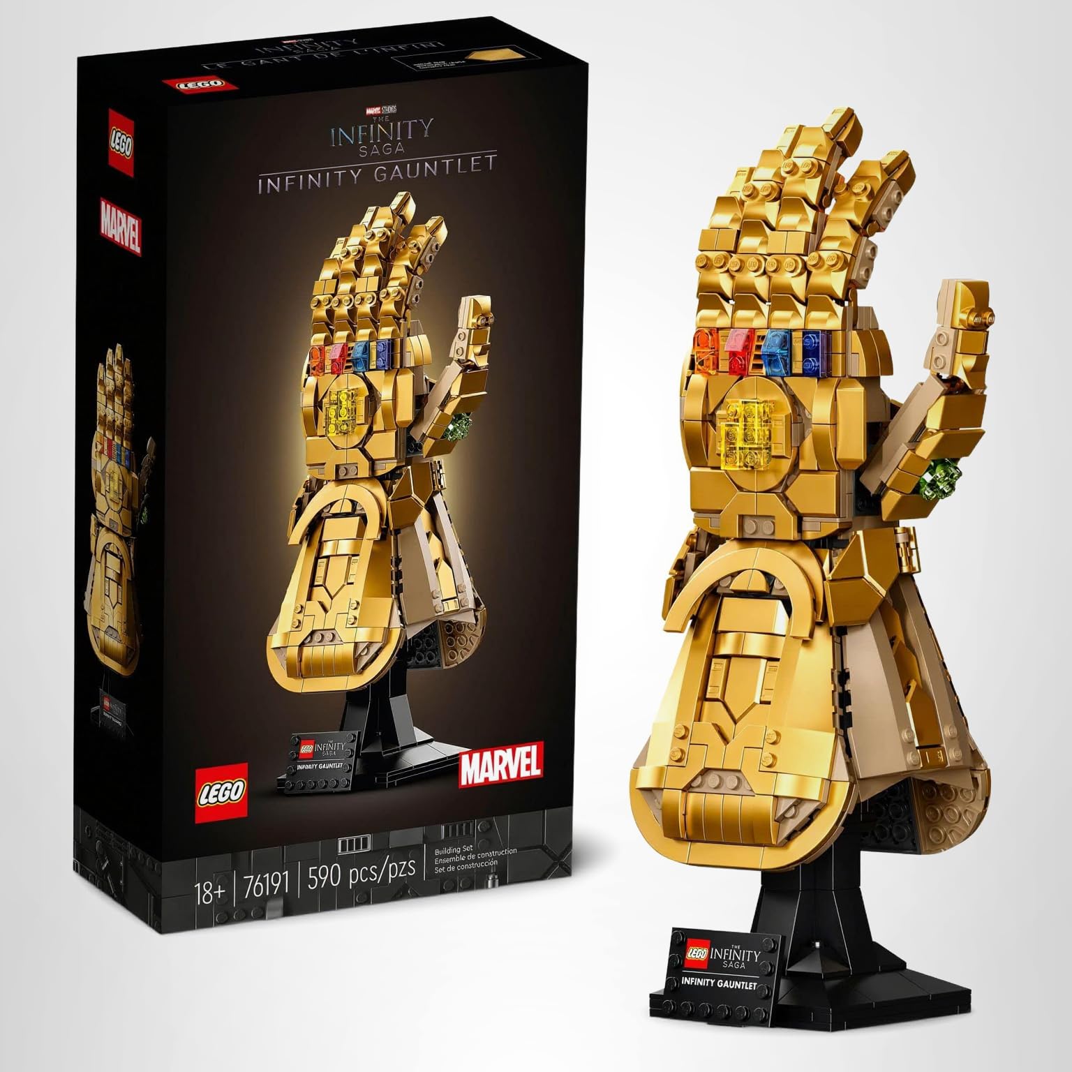 LEGO Marvel Infinity Gauntlet Set 76191 Collectible Thanos Glove with Infinity Stones, Building Set, Avengers Gift Idea for Adults and Teens, Model Kits for Decoration and Display