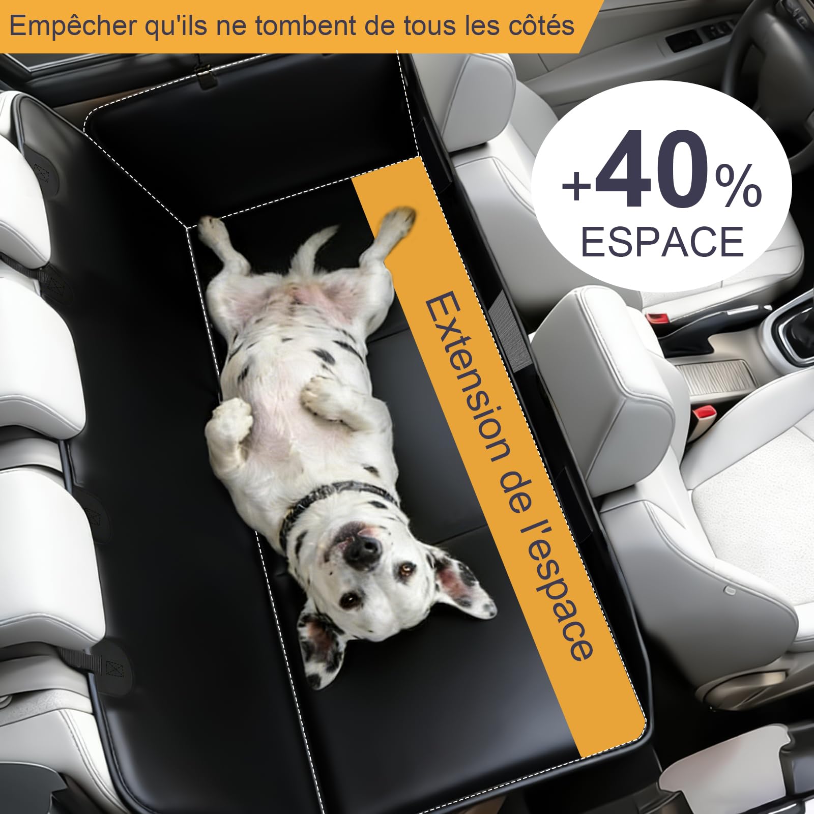 Protection Voiture Chien, Support Solide, Dessous Rigide, Tapis de Protection de Coffre en Cuir PU, Charge Maximale 180kg, 100% Étanche et Résistante Aux