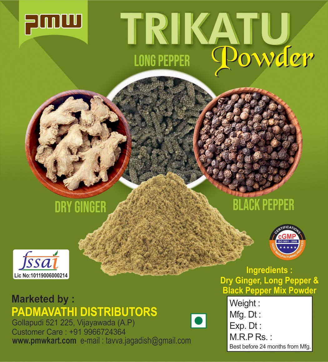 Pmw - Grade A Quality - Trikatu Powder - 50 Grams - Loose Packed