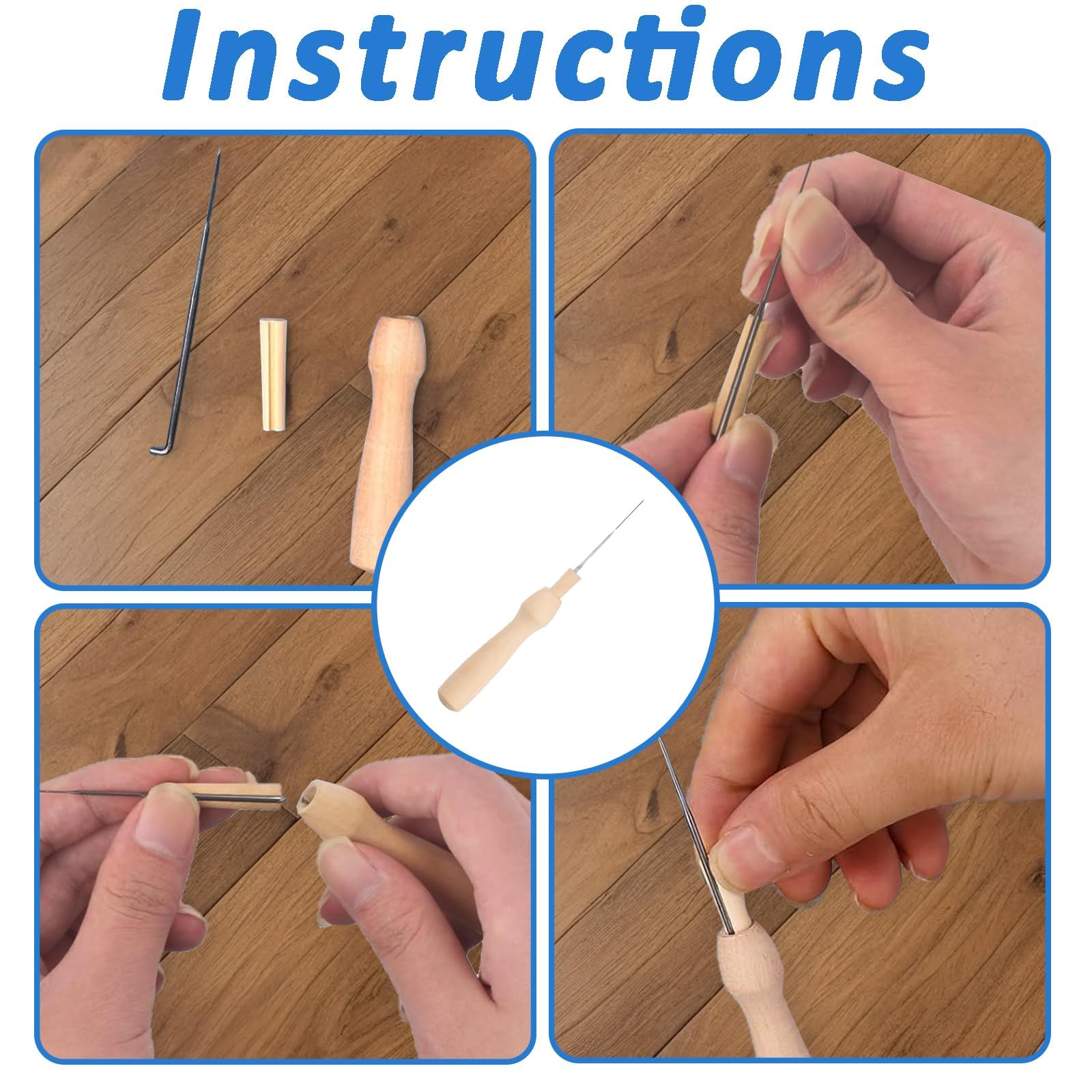 YSBCNK Complete Needle Felting Kit with 30Pcs Professional Felting Needles (3 Sizes) All-in-One Starter Tool Set for Adults & Kids Crafting DIY Wool Art Projects - Image 4