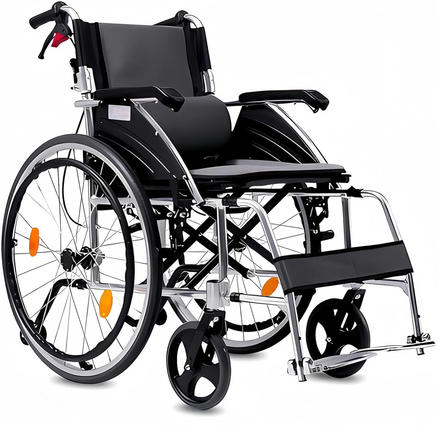 Silla Ruedas De Viaje Ligera Y Plegable, Sillas Ruedas Aluminio Ultraligeras Con Autopropulsión, Silla De Ruedas Activa Para El Hogar Y Los Viajes, Capacidad De Carga 150 Kg A