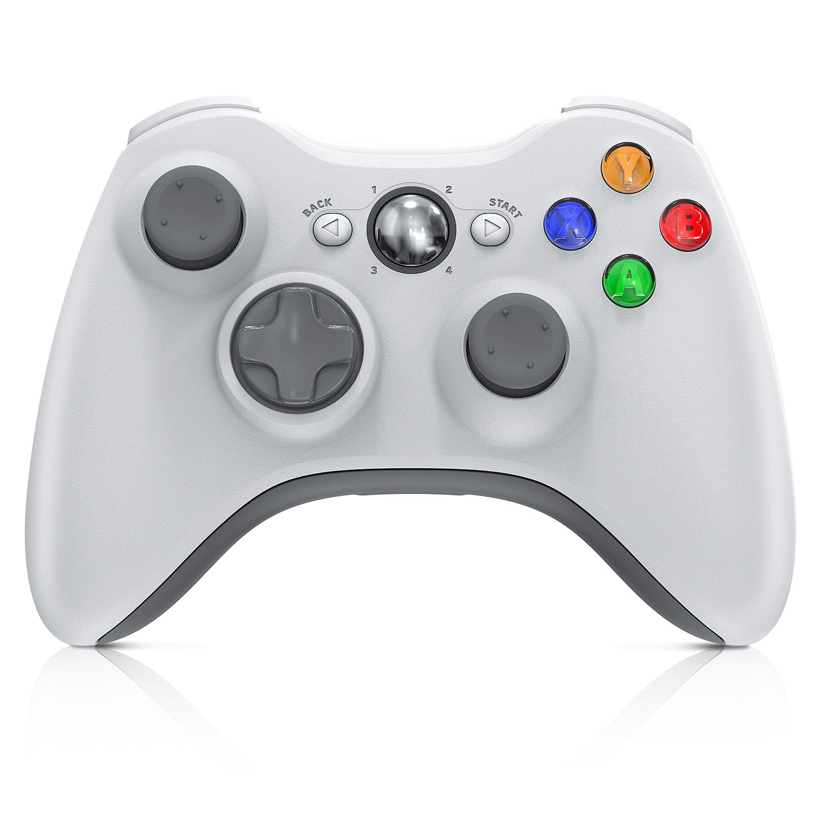 Bonacell Kontroler bezprzewodowy do konsoli Xbox 360 Kontroler PC z adapterem odbiornika USB 2,4 GHz Ulepszony joystick gamepada z podwójną wibracją do konsoli Xbox 360/Microsoft PC Windows 7/8/10