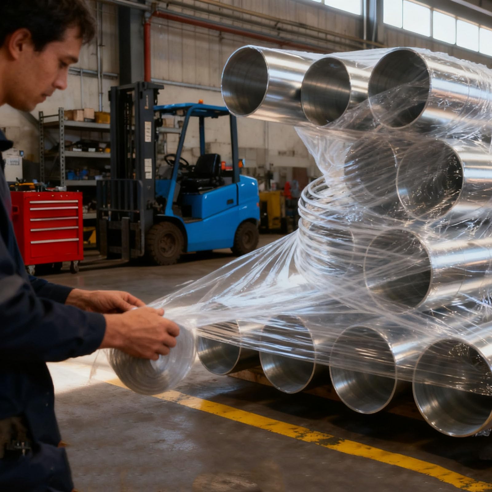 4 Rollos Film Estirable 75 cm Transparente, Resistente Estirable Film para Mudanzas, Retractil de Plástico Film para Paletizar Hogar Almacenes Comercios Transportes(Size:4pack 75cm)