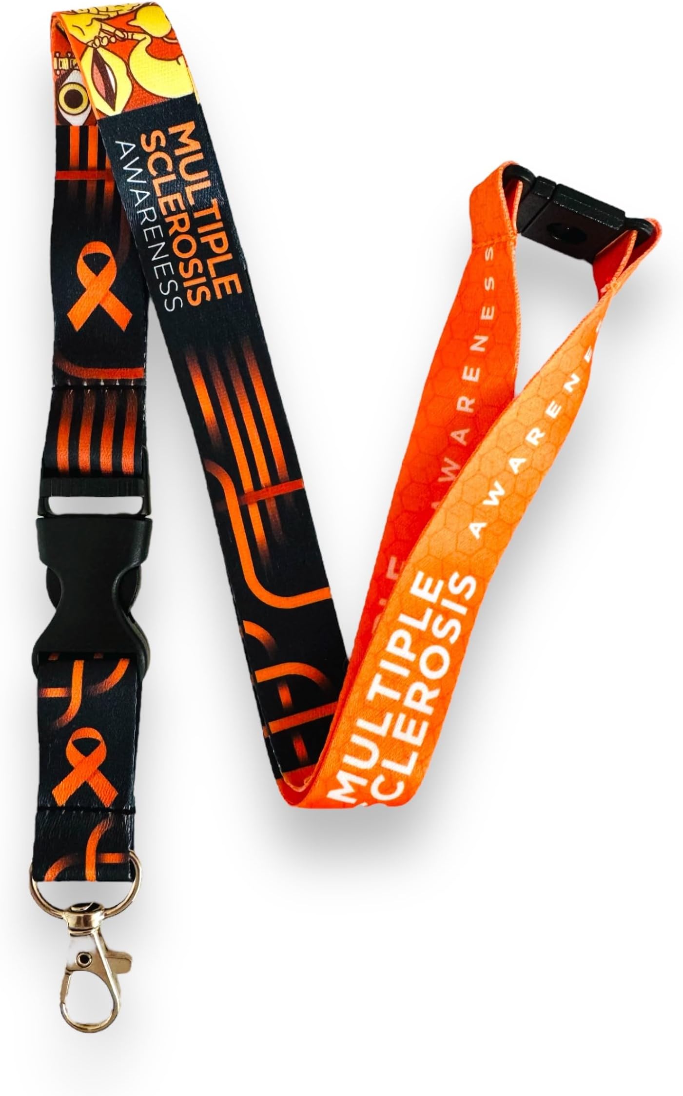 Multiple Sclerosis Awareness Badge Holder/Lanyard with Detachable Clip & Safety Breakway (1)
