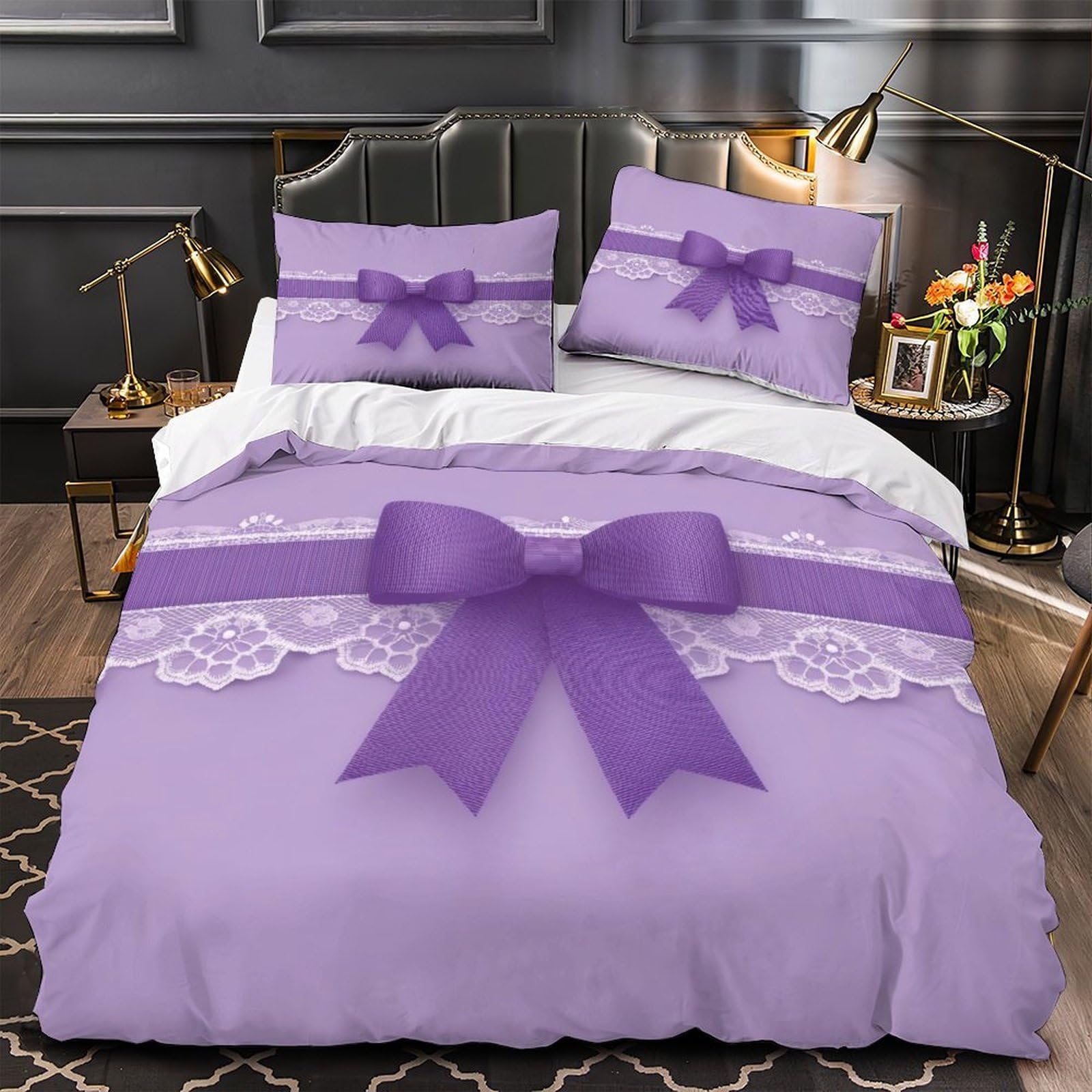 Parure de lit crâne psychédélique 3D microfbre Super King 260x220cm