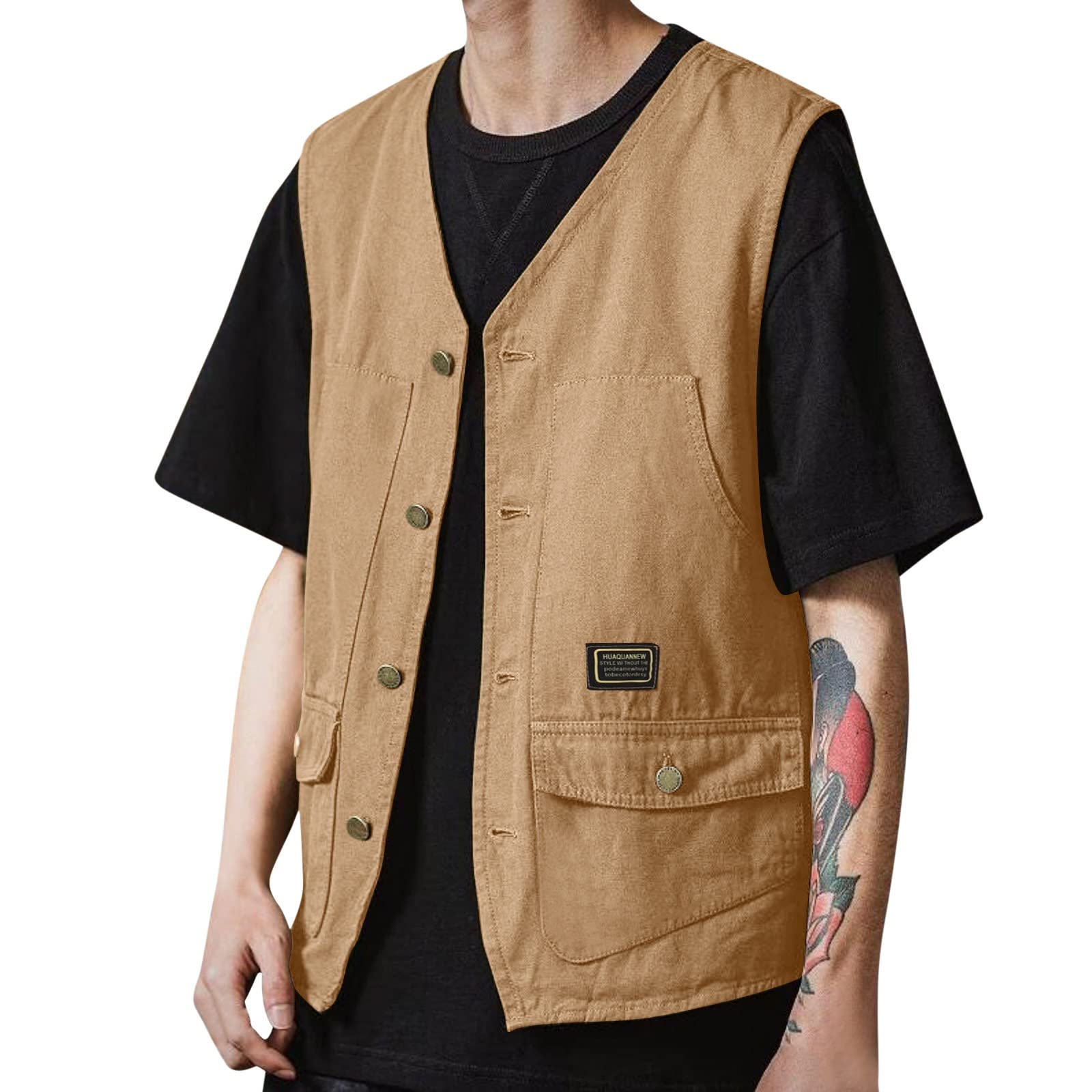 Gilet Da Pesca Uomo Militare Safari Con Molte Tasche | Giacca Senza Maniche Per Tiro, Arrampicata, Fotografia E Campeggio