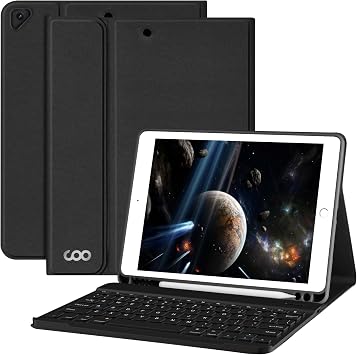 COO for iPad 9th Gen 2021 Case with Keyboard, 10.2 inch, for iPad 8th/7th Gen/Air 3/Pro 10.5, Detachable Wireless Bluetooth Keyboard with Pencil Holder