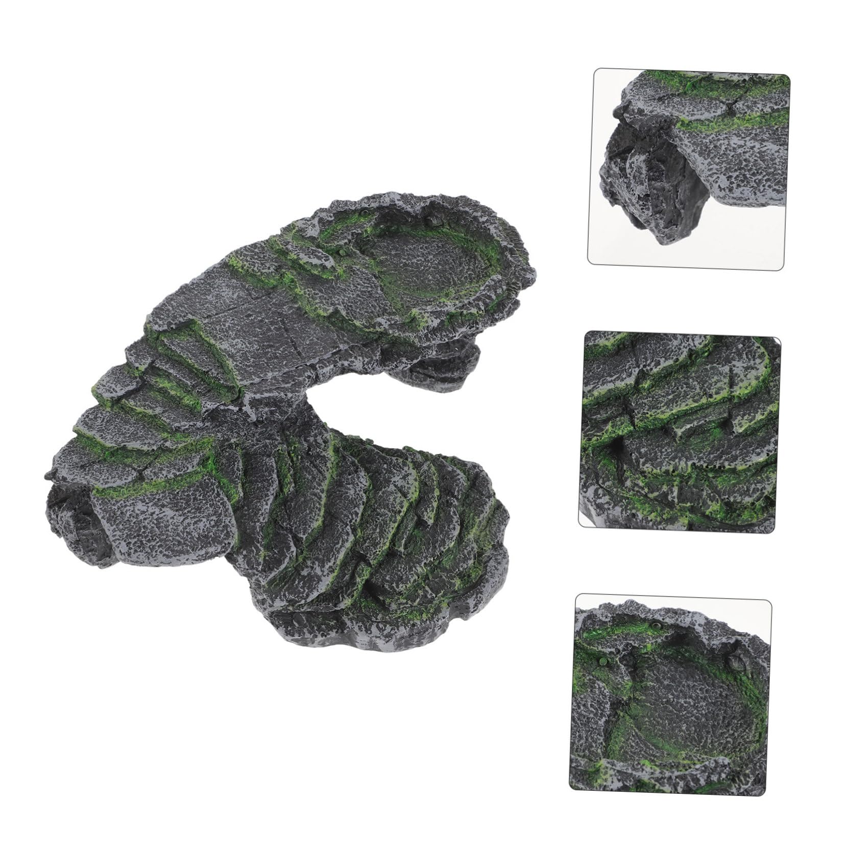Hohopeti Plataforma Flotante y Rampa para Tomar el Sol para Tortugas de Resina Diseño Realista en Acuario o Hábitat de Reptiles