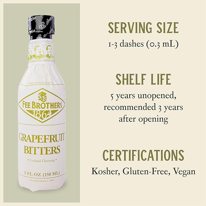 Fee Brothers Amargo de Toronja para Cóctel - 5 fl oz, Sin Gluten, Vegano miniatura 5