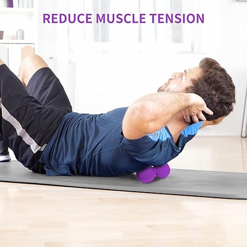 Miniatura 4 de 5BILLION FITNESS Bola de masaje de maní, doble bola de lacrosse y pelota de masaje de movilidad para terapia física, herramienta de masaje de tejido
