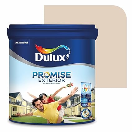 Dulux Promise Exterior Emulsion Paint (10L, Antique White) | Ideal for Exterior Walls | Smooth Finish | Anti-Peel & Anti-Crack | Long-Lasting Colors