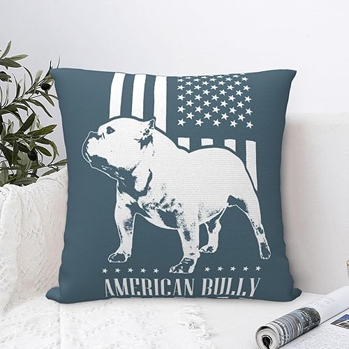 Miniatura 6 de SEAEAGLE American Flag Bully Throw Pillow Cover Double Sided Plush Decorative Cushion Pillowcase for Couch Sofa