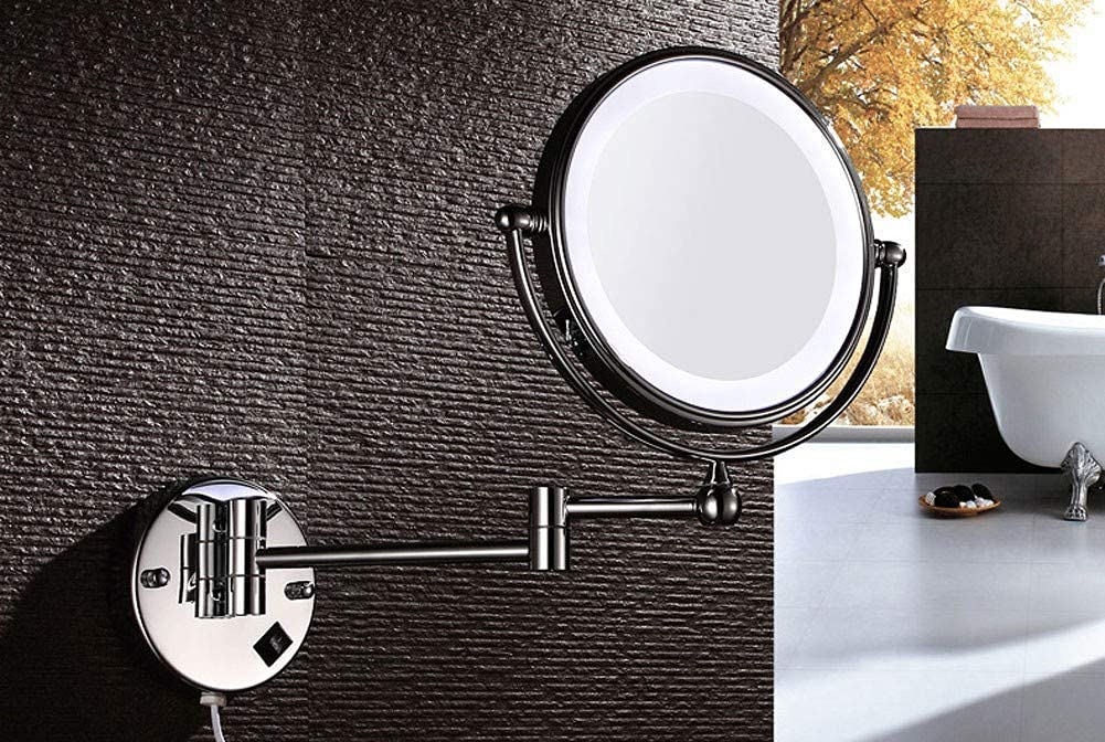 Espejos de Maquillaje de Afeitado montados en la Pared, Aumento 10X Simplemente Decorar para Espejos de tocador de encimera de Hotel
