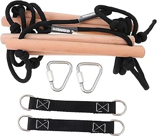 BESTOYARD Toy Outdoor Climbing Wooden Ladder Rope Ladder Swing Cargo Rope Ladder Playground Rope Ladder Outside Toys Climbing Toys Outdoor Swing Ladder Toys Swing Ladder Black Toy