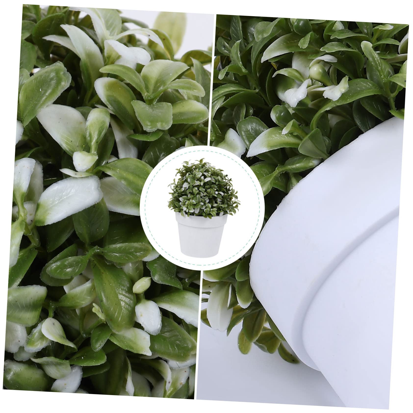 ARTIBETTER Simulated Potted Plant Office Desk Decor Artificial Plants Indoor Mini Fake Flowers Decorative Faux Plant Artificial Pot Tabletop Plant Artibetter Flowerpot Fake Flowers Potted Rustic Potted Flower