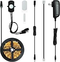 Vista 1 de Kit de iluminación LED con sensor de movimiento para debajo del gabinete, luz LED extensible debajo del mostrador con sensor de movimiento