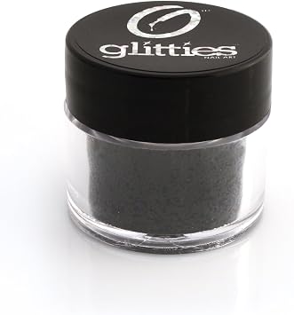 GLITTIES - Black Ice - .015" - Hexagon Glitter - Solvent Resistant Nail Glitter for Gel, Acrylic, Nail Polish, Nail Art Supplies - Made in The USA - 10 Grams
